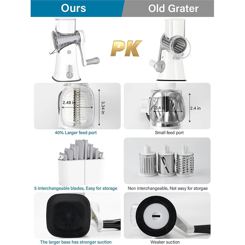 PortionPro Rotary Vegetable Slicer